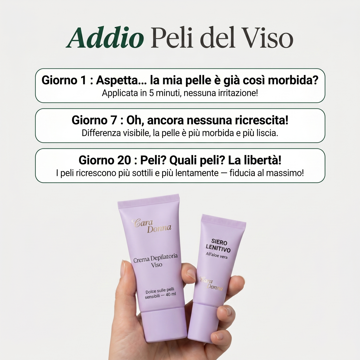 VellutaPelle — Crema Depilatoria Viso di Cara Donna
